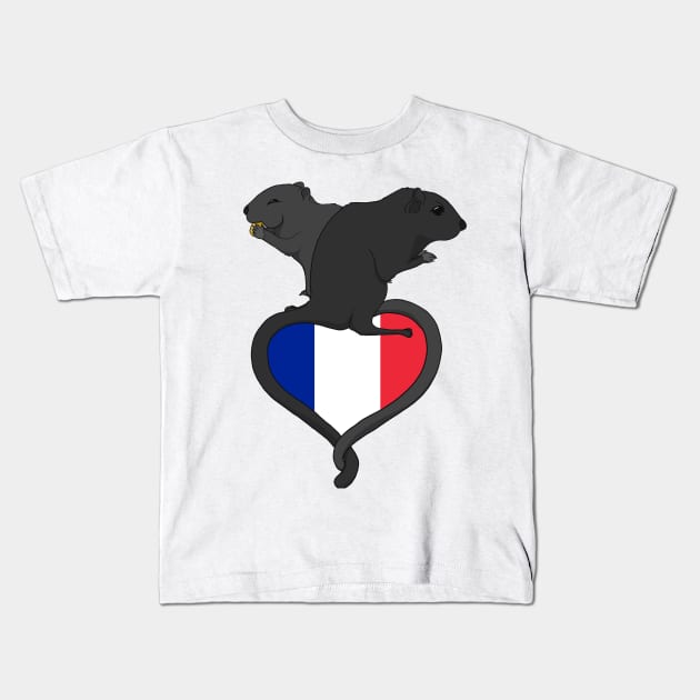 Gerbil France (dark) Kids T-Shirt by RampArt